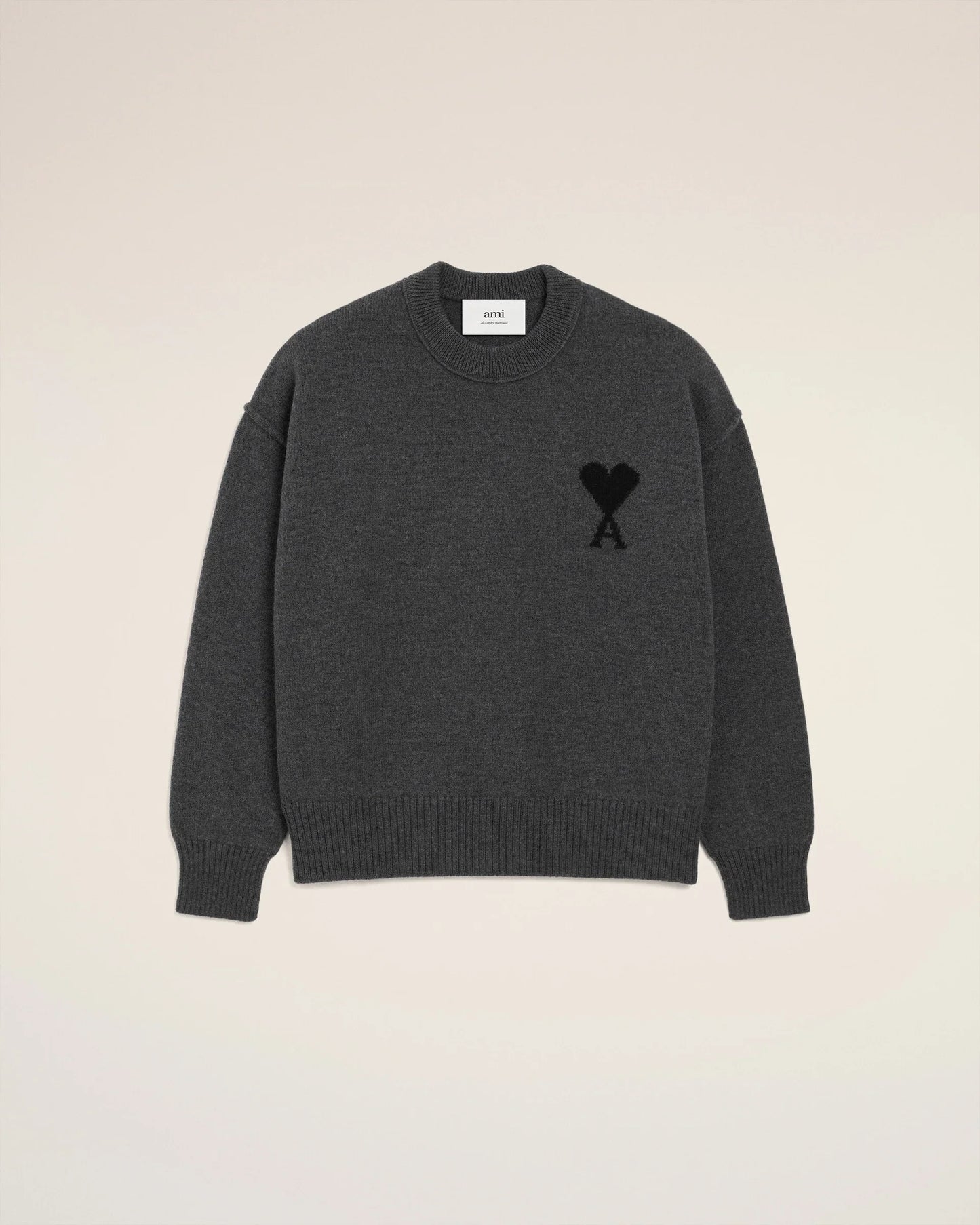 Pull Ami Paris Gris Noir