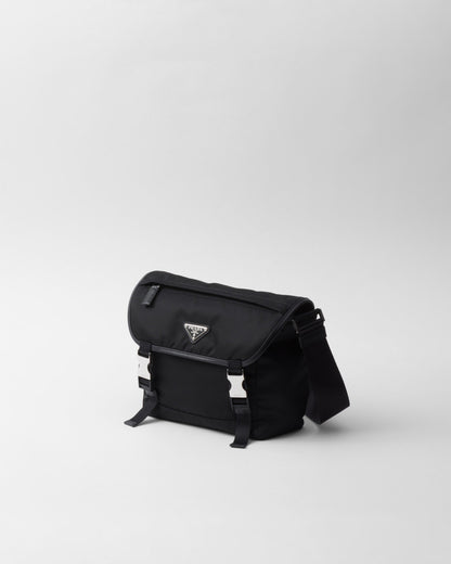 Sac porté épaule en Re-Nylon et cuir Saffiano