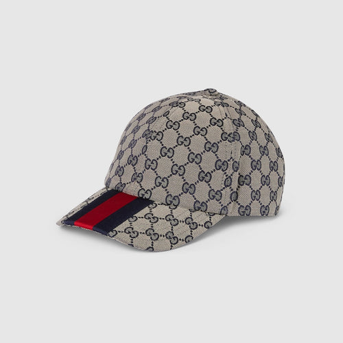 CASQUETTE DE BASE-BALL EN TOILE GG D'ORIGINE Beige BLEU