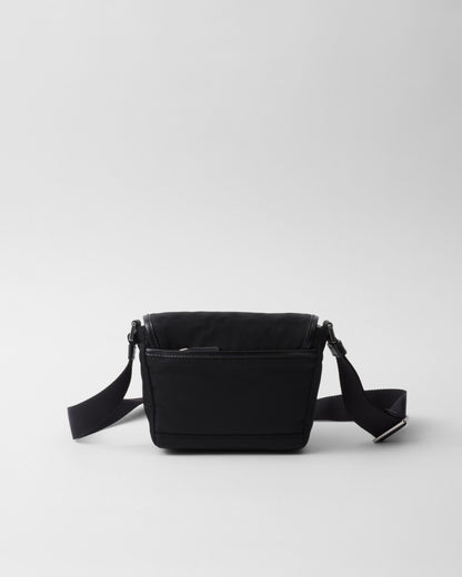 Sac porté épaule en Re-Nylon et cuir Saffiano