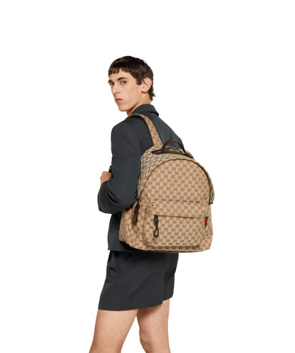 Sac à dos en toile GG moyen format