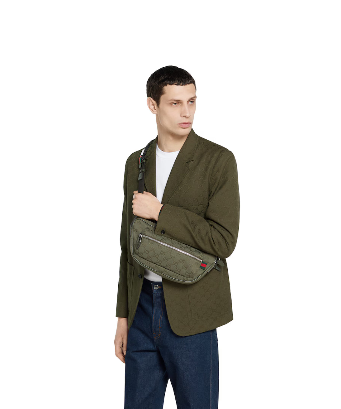 Sac à bandoulière en toile GG grand format