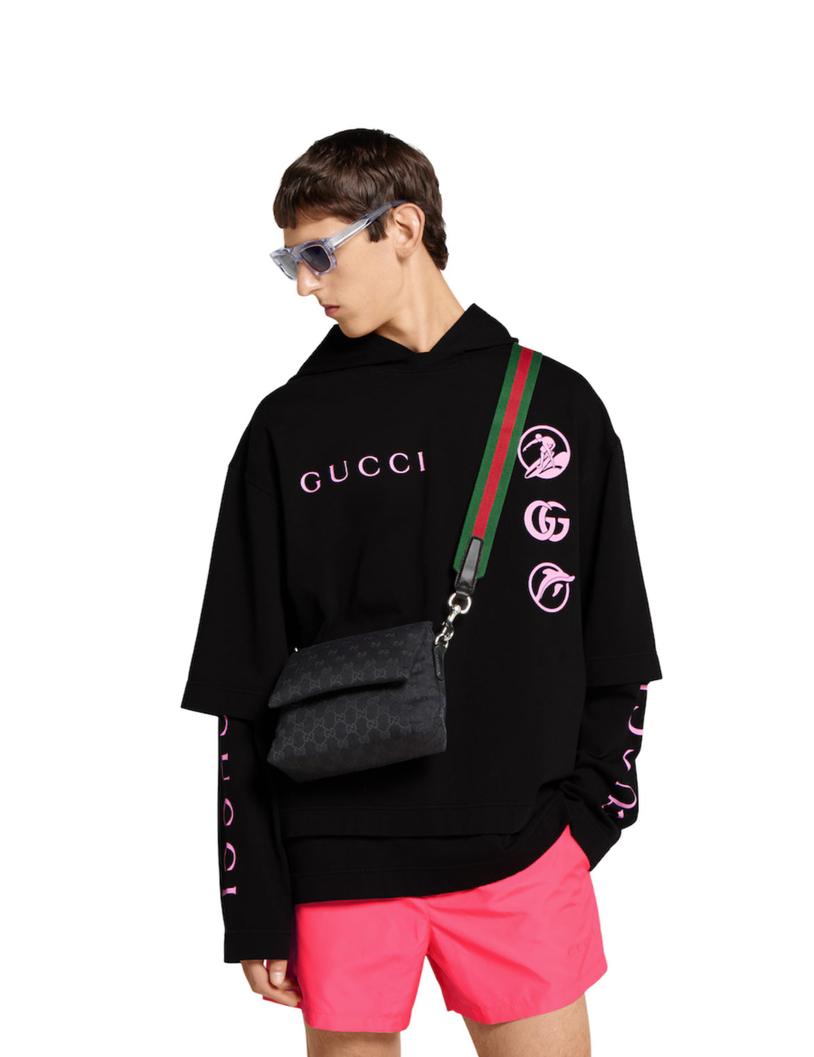 Sac à bandoulière en toile GG petit format