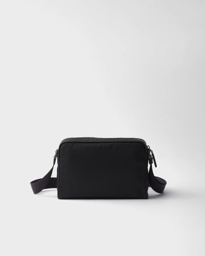 Petit sac porté épaule en Re-Nylon et cuir Saffia