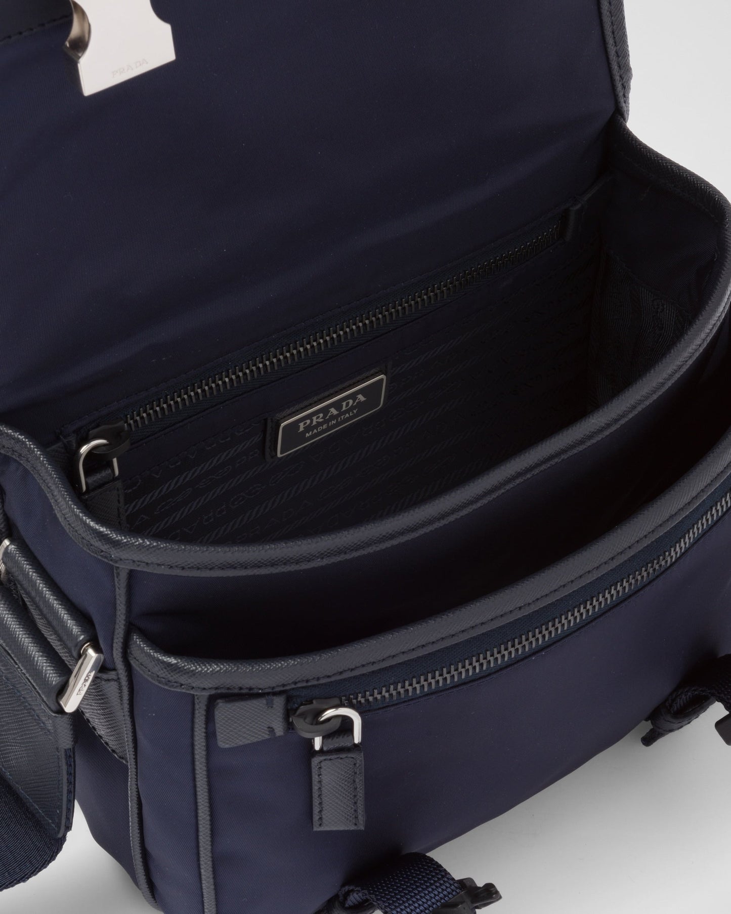 Sac porté épaule en Re-Nylon et cuir Saffiano