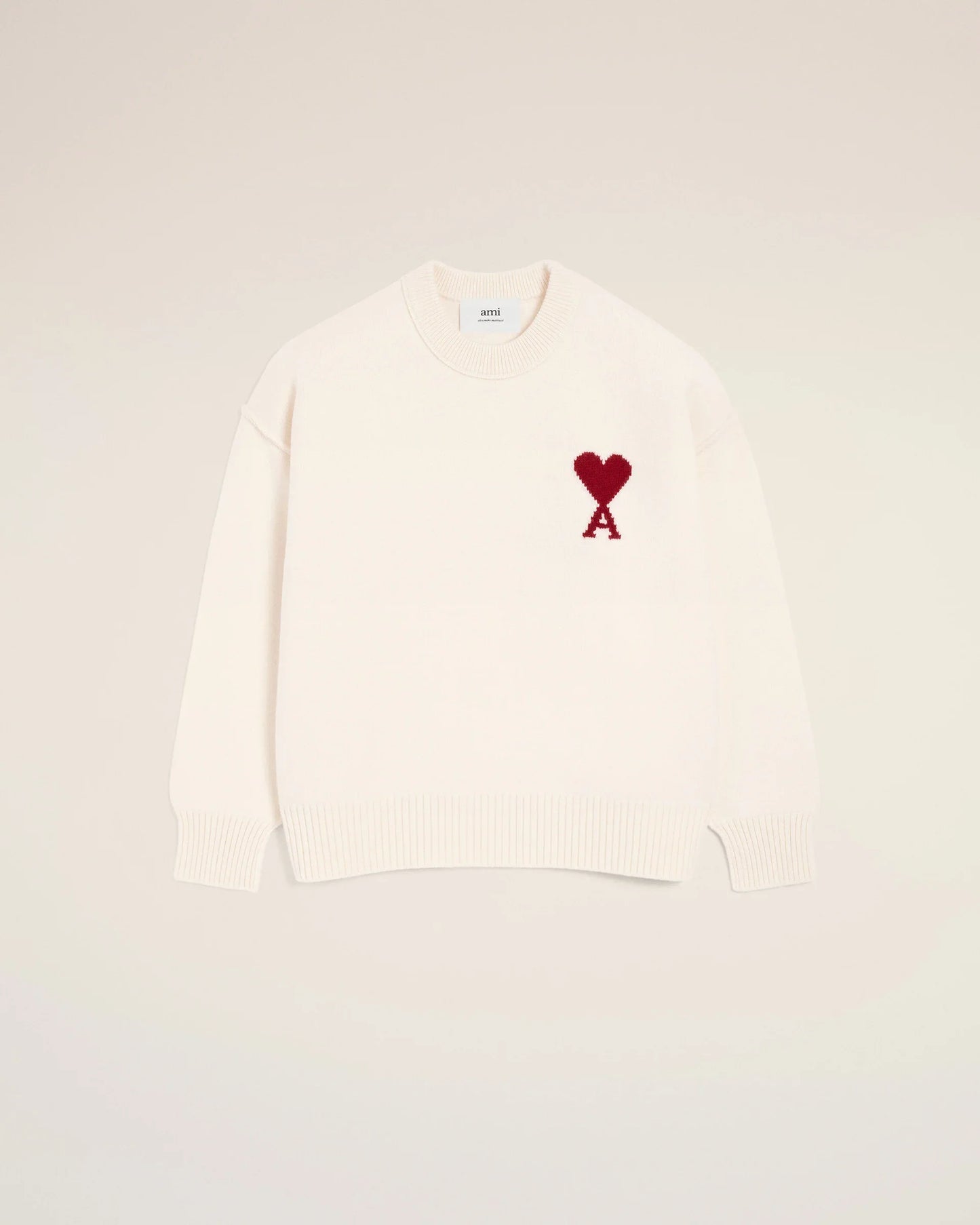 Pull Ami Paris Blanc Rouge