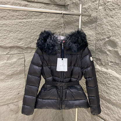 Doudoune Moncler Femme Fourrure Noir