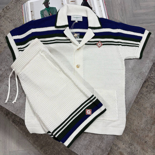 Ensemble Casablanca Cotton Blanc/Bleu